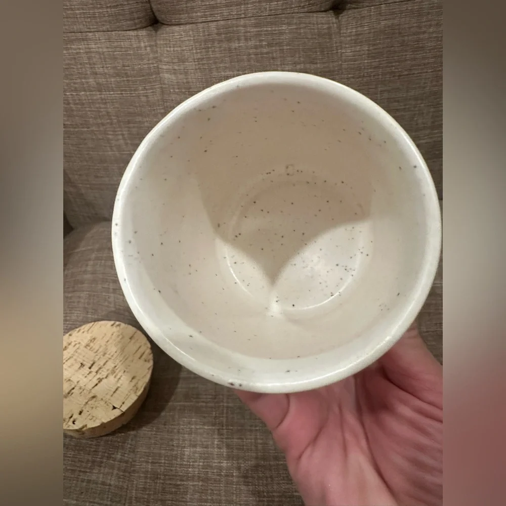 Handmade ceramic Jar with cork lid. Stash Jar pottery Snake